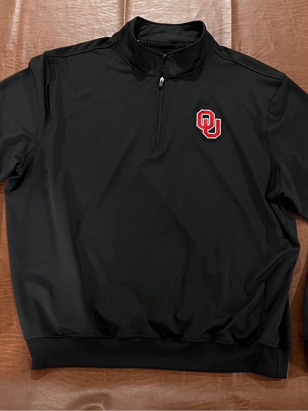 University of Oklahoma Sooners Pullover 1/4-Zip Activewear Sweater - Size Large
